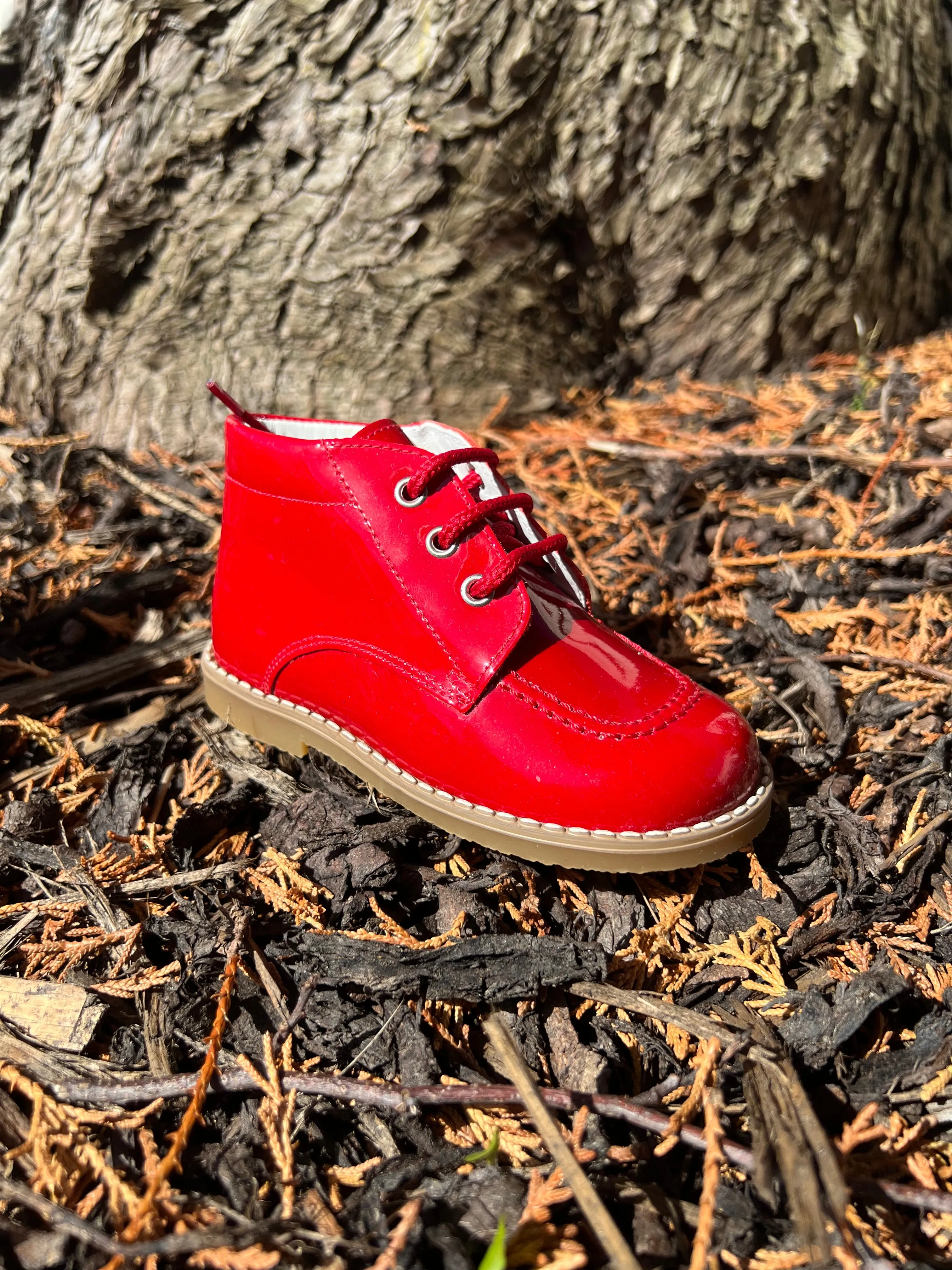 222325  Red Lace Boots By Andanines