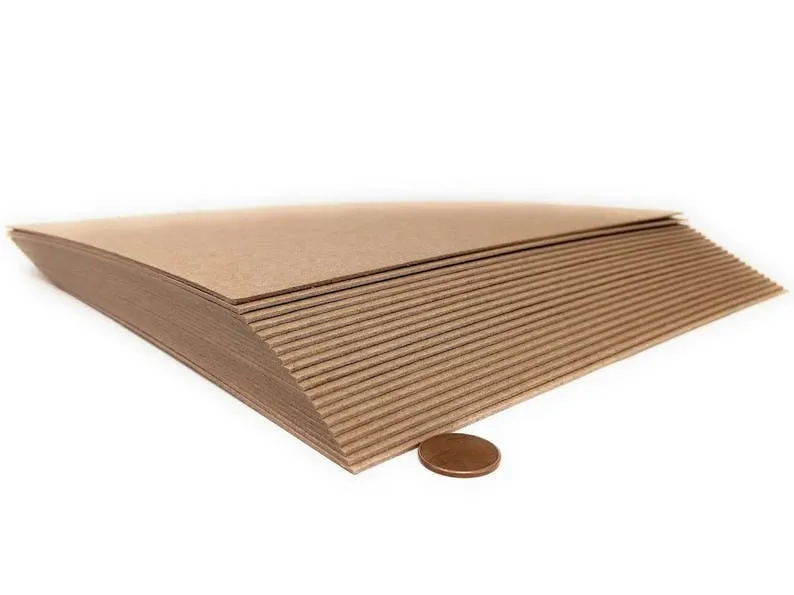 50pt Heavy Duty Kraft Chipboard - Individual 8.5 x 11 Sheets