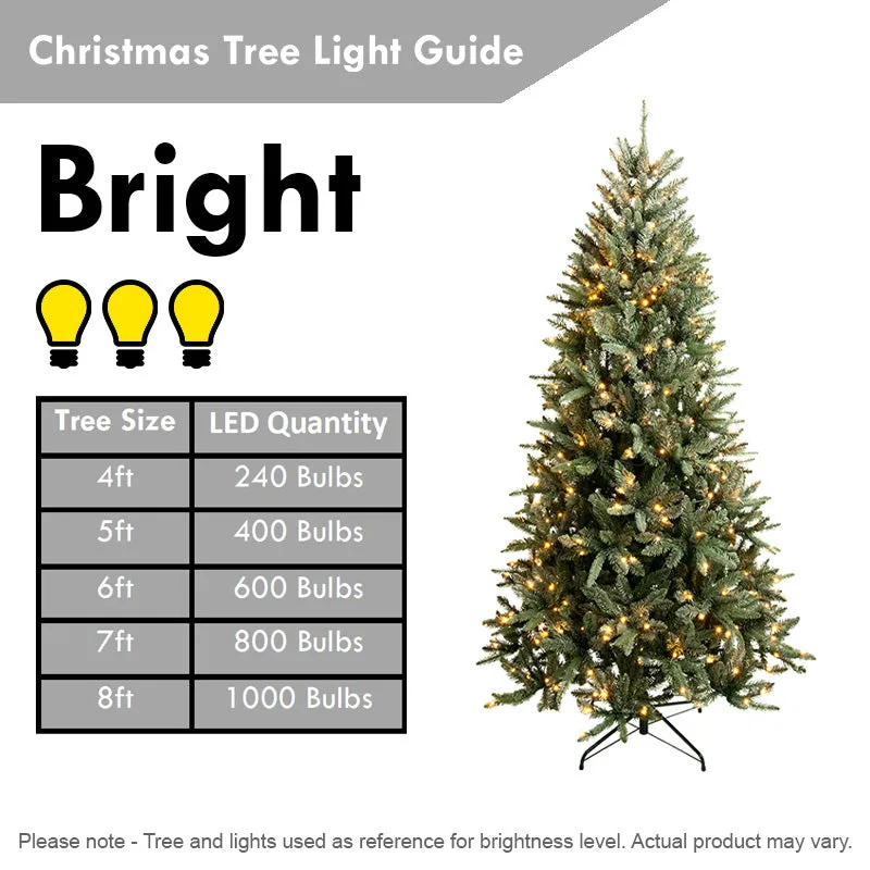 5FT Prelit Artificial Christmas Tree with Fiber Optic LED Light