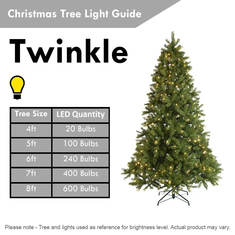 5FT Prelit Artificial Christmas Tree with Fiber Optic LED Light