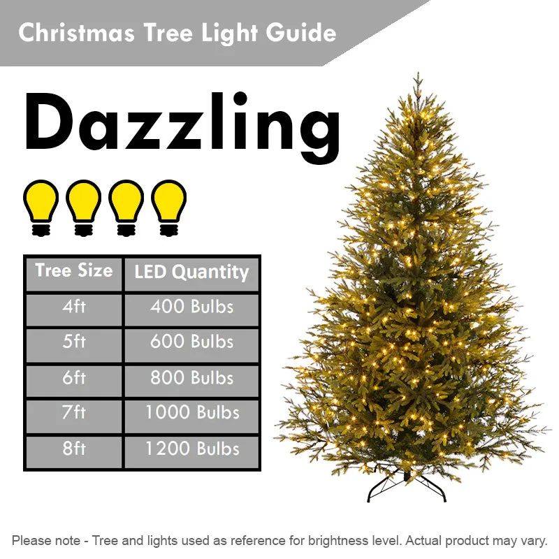 5FT Prelit Artificial Christmas Tree with Fiber Optic LED Light