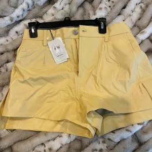 7 For All Mankind 30 Shorts Faux Leather Tailored Shorts in Jojoba NWT