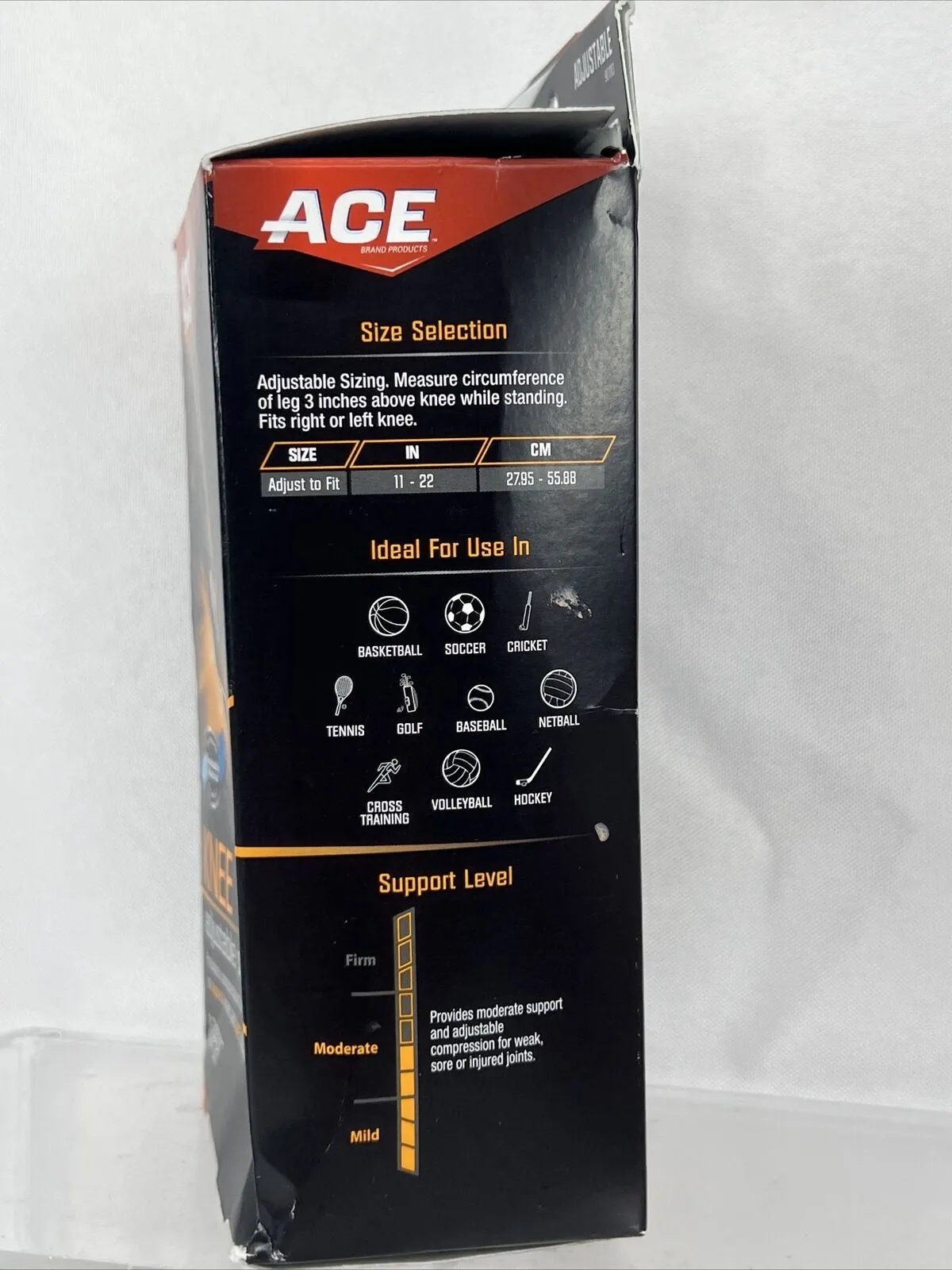 Ace Knee Adjustable Compression 3M Breathable Moderate Support 907003 ￼