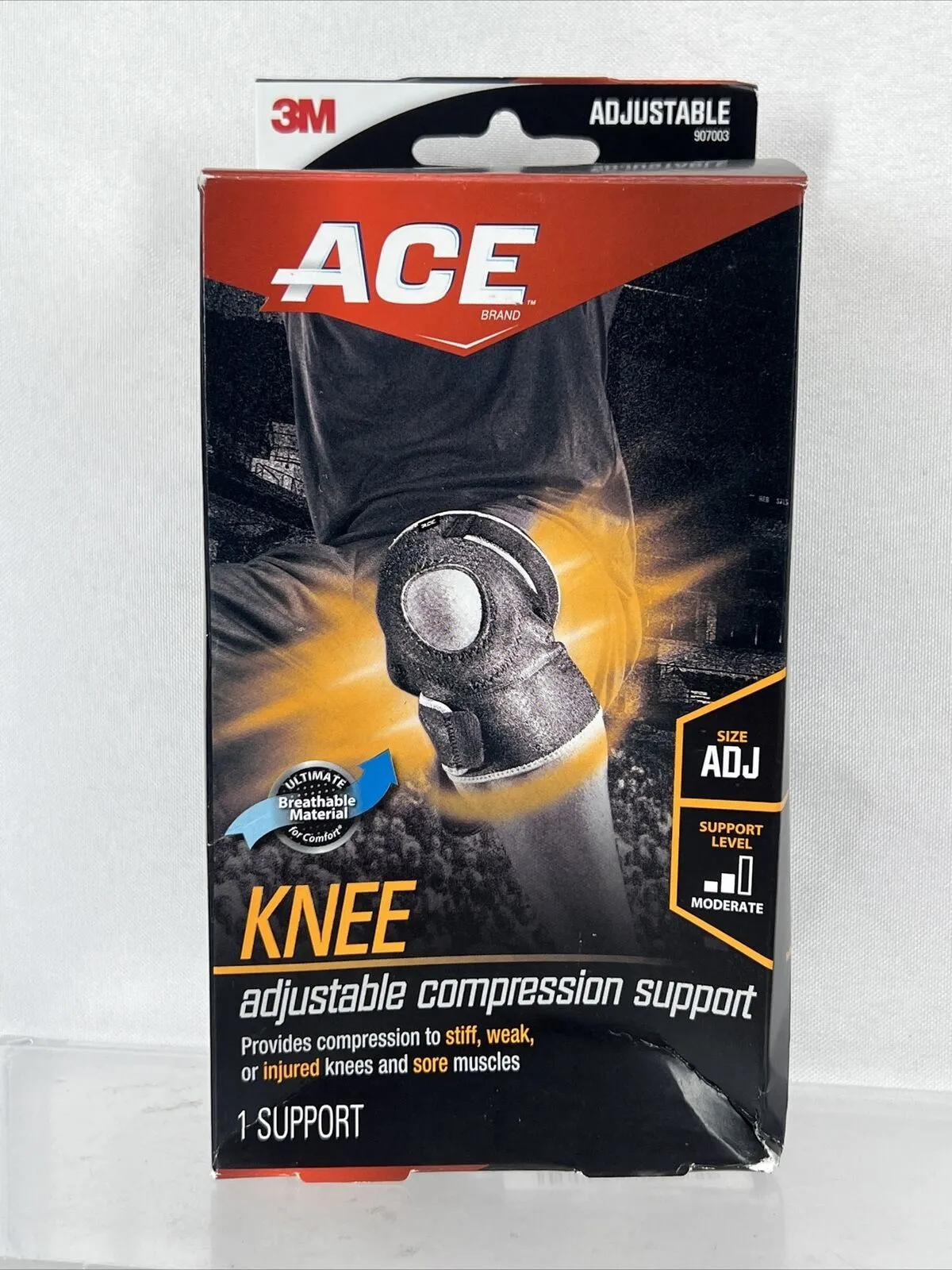 Ace Knee Adjustable Compression 3M Breathable Moderate Support 907003 ￼
