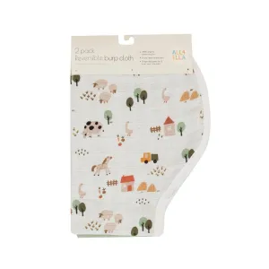 All4Ella Organic Burp Cloth 2pk - Country Farm