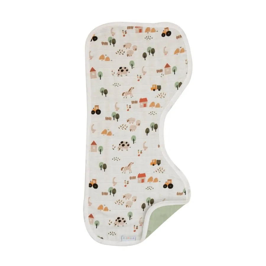 All4Ella Organic Burp Cloth 2pk - Country Farm