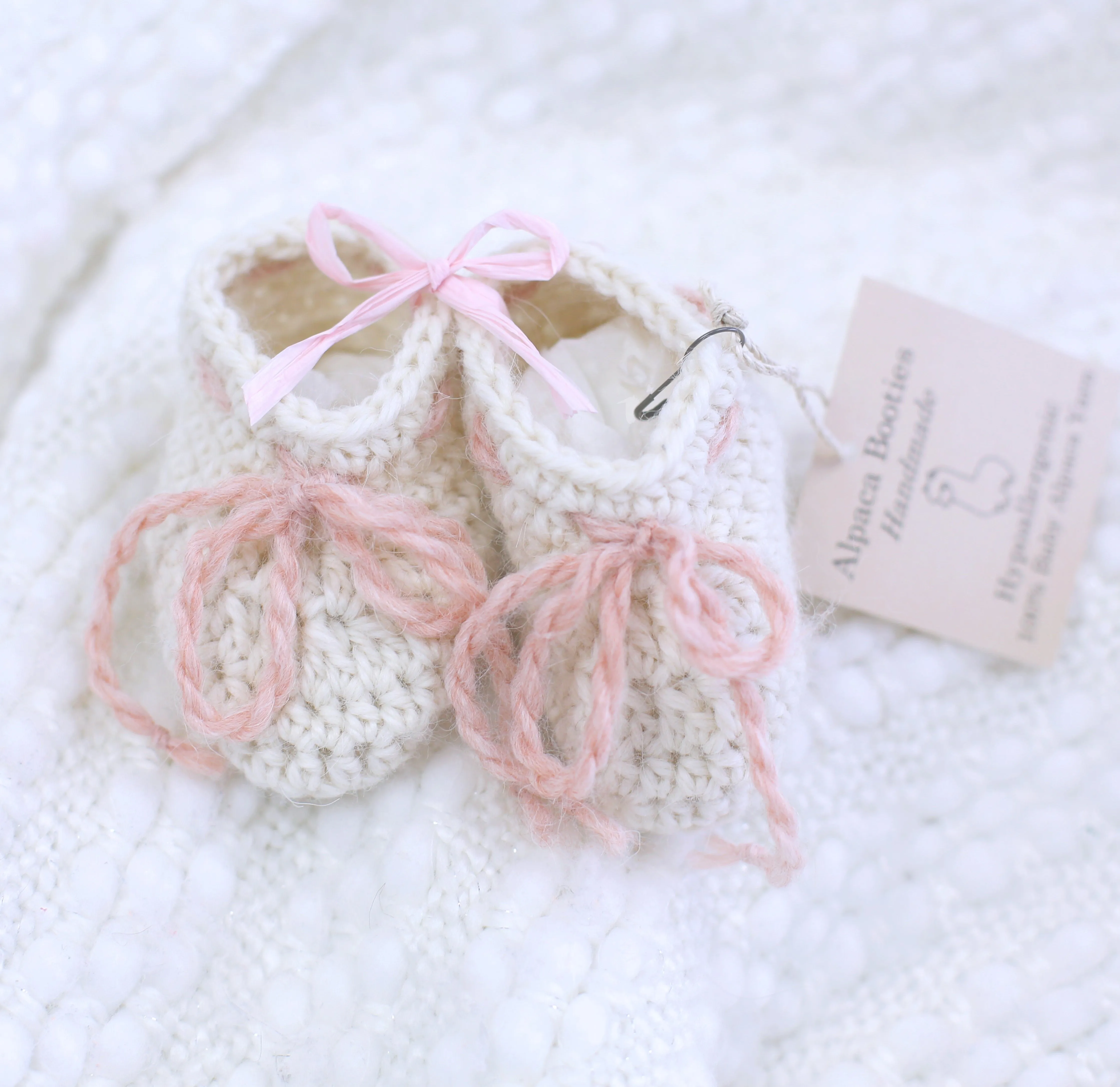 Alpaca Bootie | 100% Alpaca | Newborn Baby Girl