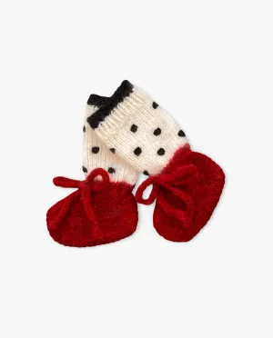 Amelia booties |Red| in stock (6-9m)