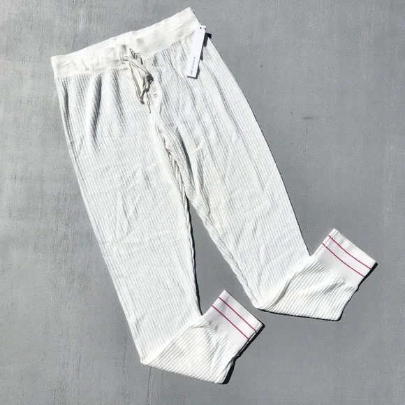 Aqua Women's Ivory Plaid Cozy Hoodie &amp; Thermal Pants Lounge Set Size XL