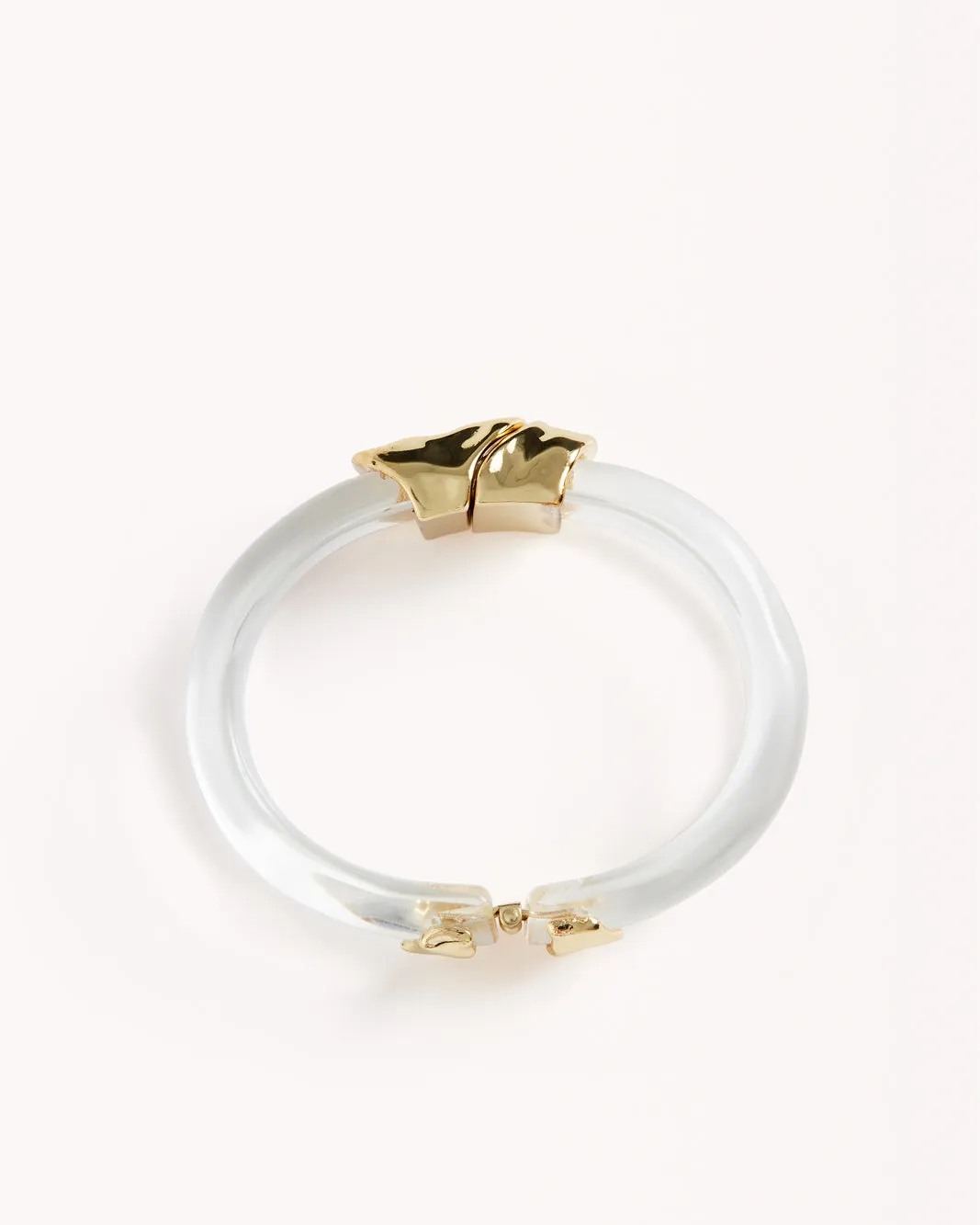 ARIAH BANGLE - CLEAR-GOLD PLATED 18K
