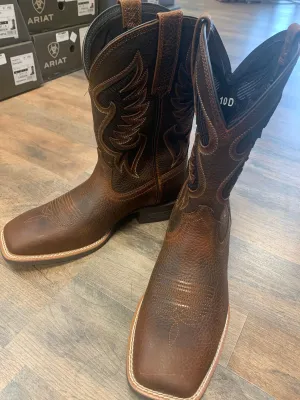 ARIAT MEN'S COWPUNCHER VENTTEK PERFORMANCE WESTERN BOOTS - BROAD SQUARE TOE