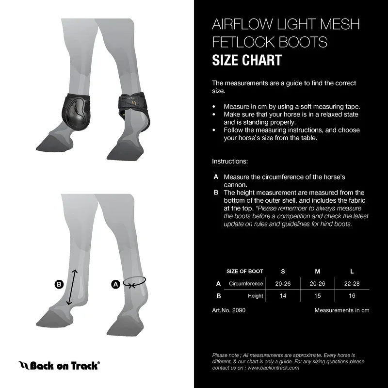 Back On Track® Airflow Mesh Fetlock Boots
