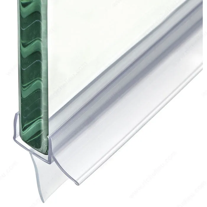 Balai de porte muni d'une ailette flexible simple et d'une gouttière