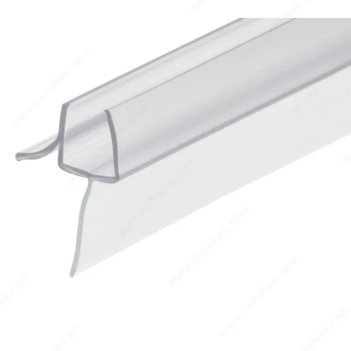 Balai de porte muni d'une ailette flexible simple et d'une gouttière