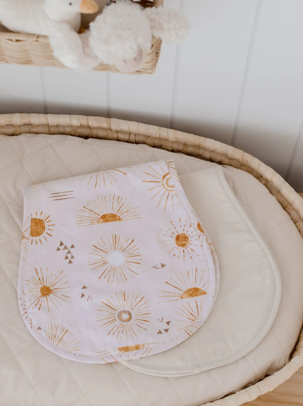 Bambella Burp Cloths 2 Pack | Bohemian Sunshine & Oat