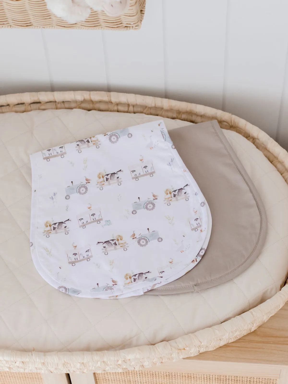 Bambella Burp Cloths 2 Pack | Oakwood Farm & Latte