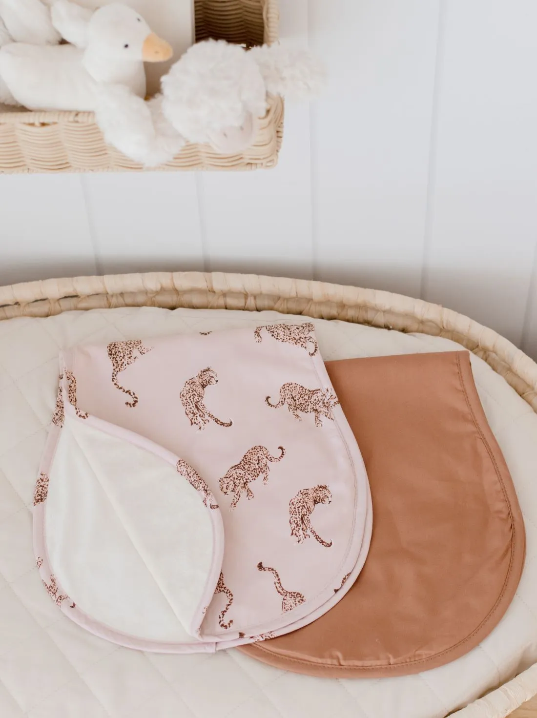 Bambella Burp Cloths 2 Pack |  Queen of the Jungle & Chestnut
