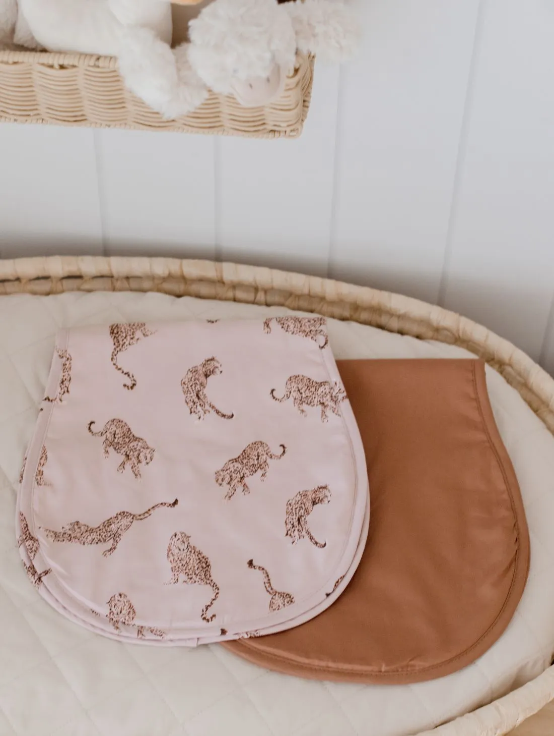 Bambella Burp Cloths 2 Pack |  Queen of the Jungle & Chestnut