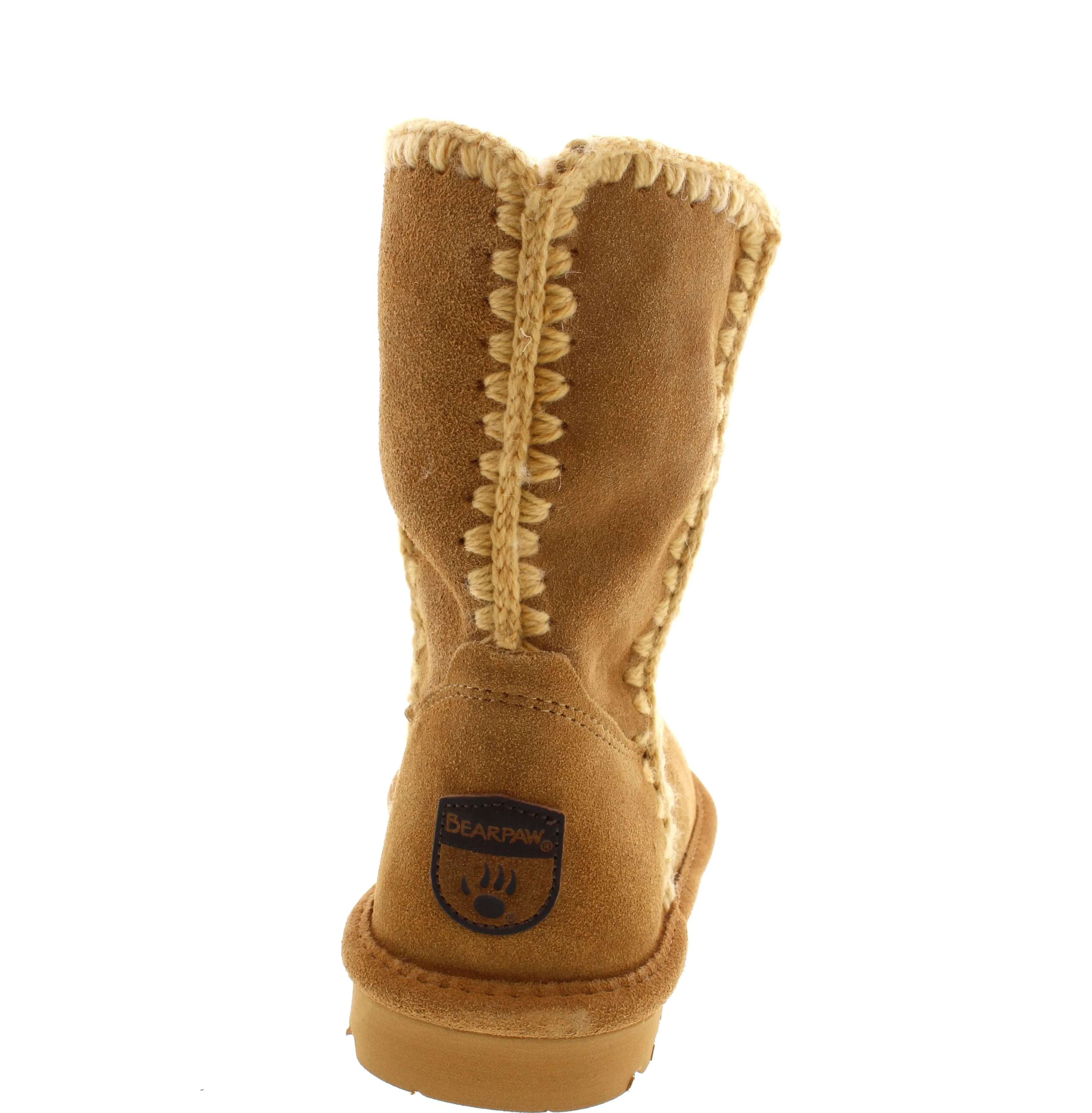 Bearpaw Elle Short Crochet - Coffee