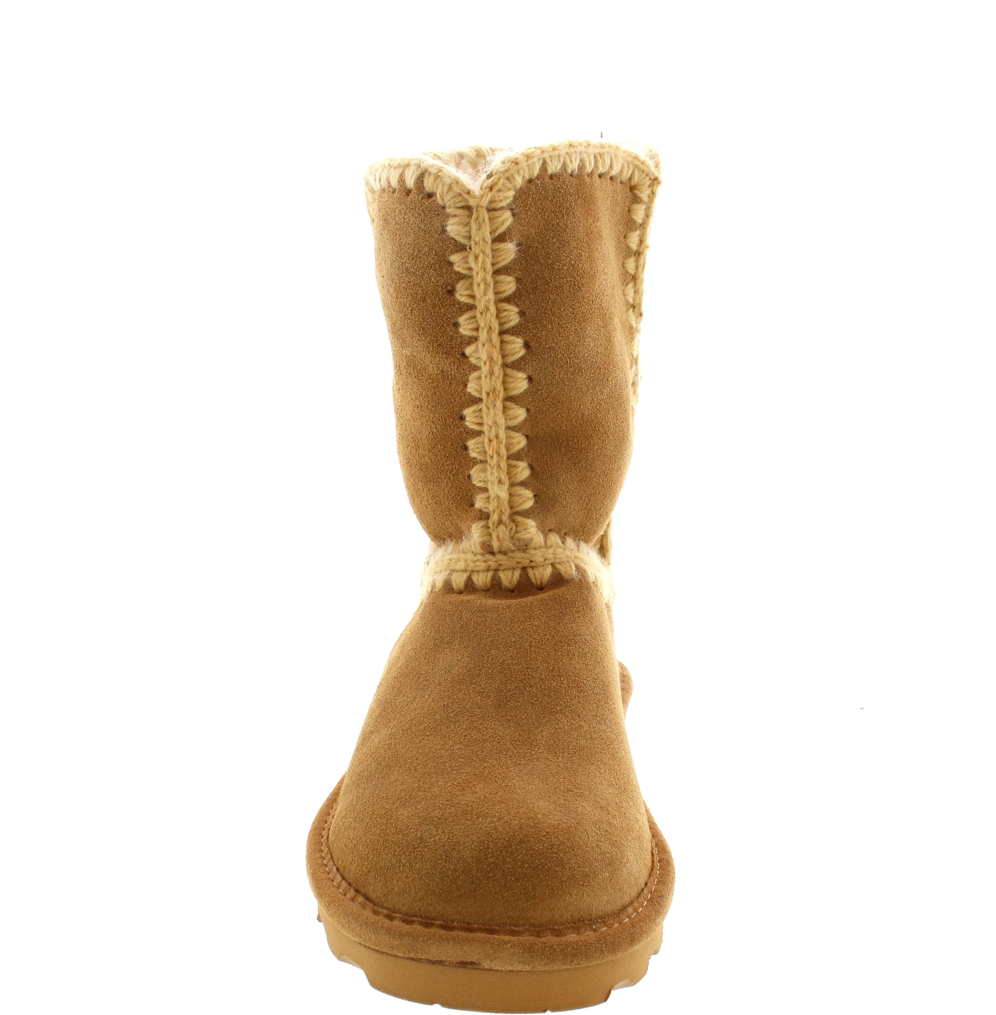 Bearpaw Elle Short Crochet - Coffee
