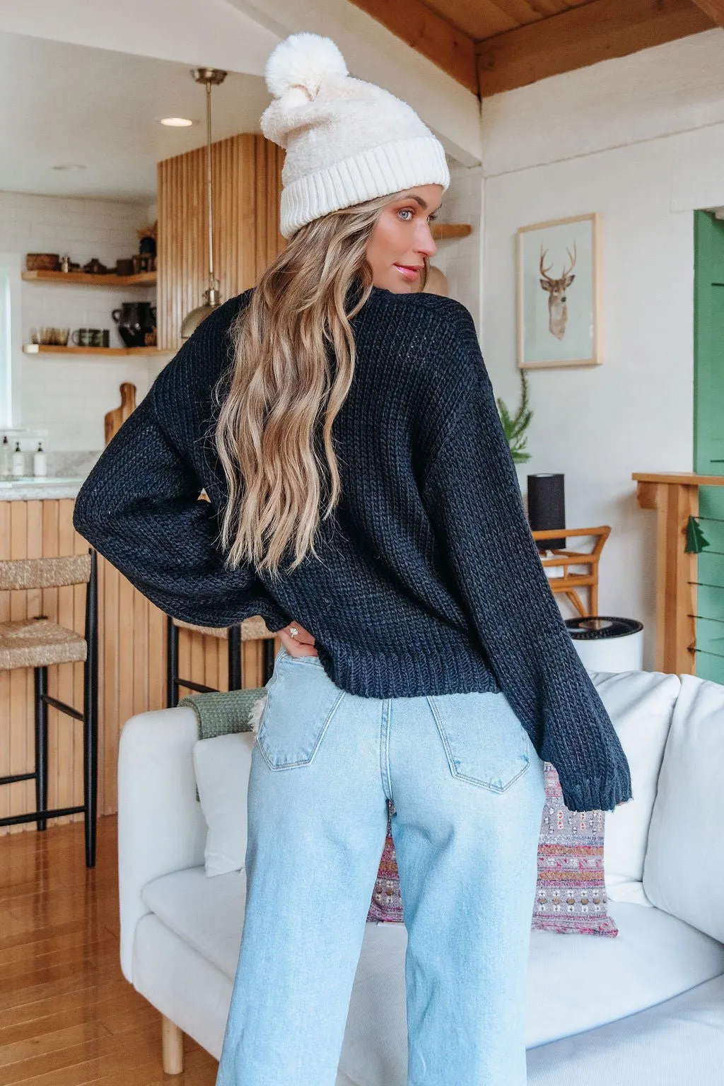 Black Cozy Pullover Sweater - FINAL SALE
