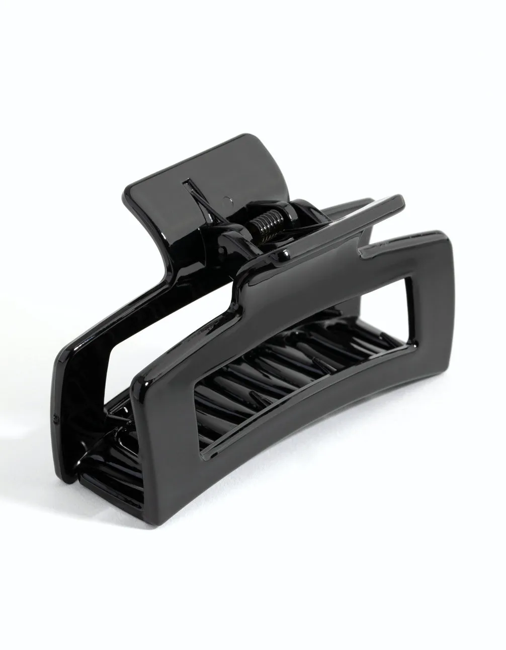 Black Rectangle Outline Hair Claw Clip