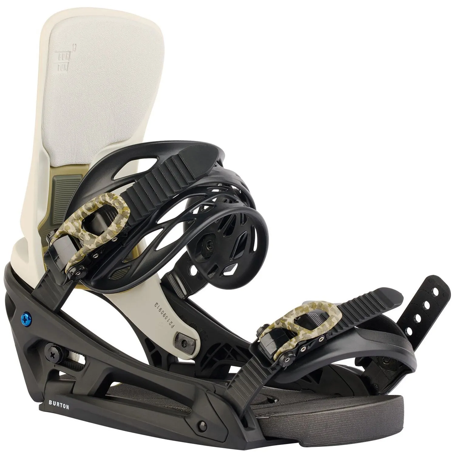 Burton Cartel X EST Mens Snowboard Bindings Black / Stout White / Logo