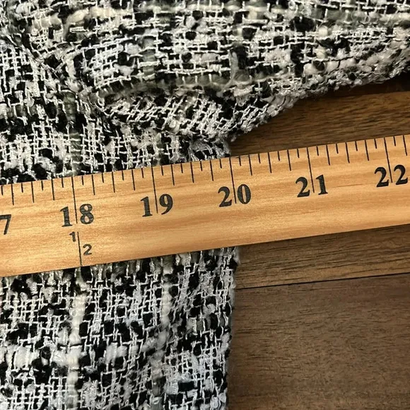 Calvin Klein Tweed Black and White Zip Up Jacket Size 14
