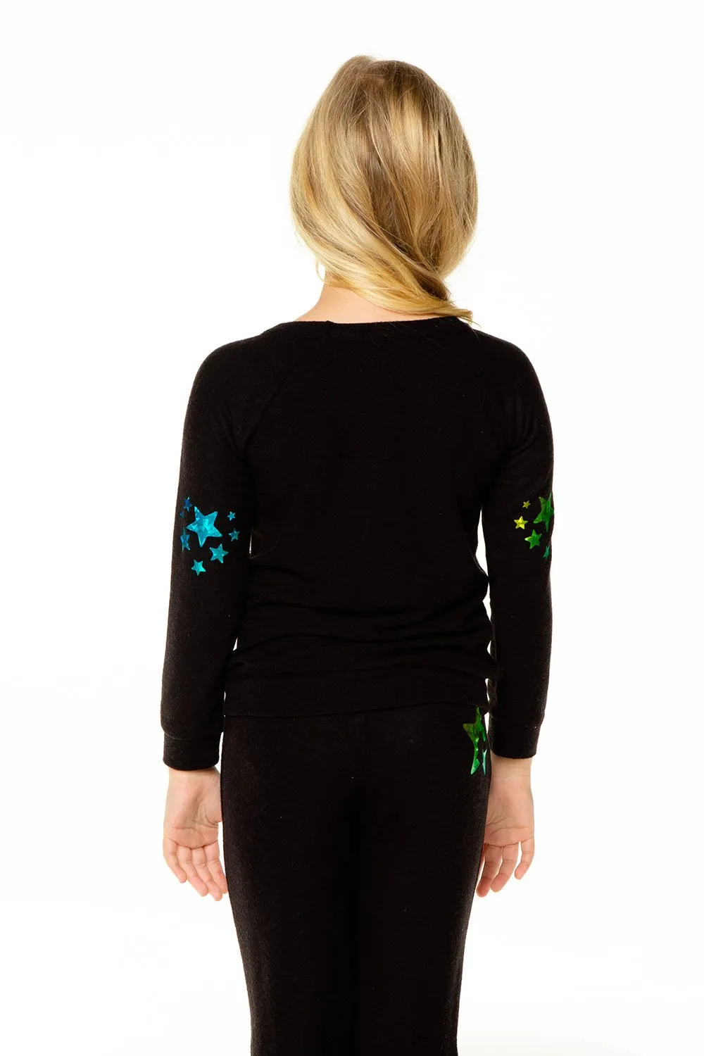Chaser Unicorn Star Knit Raglan Pullover