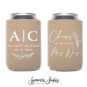 Cheers To The Future Mrs - Bachelor / Bachelorette Can Cooler #13R