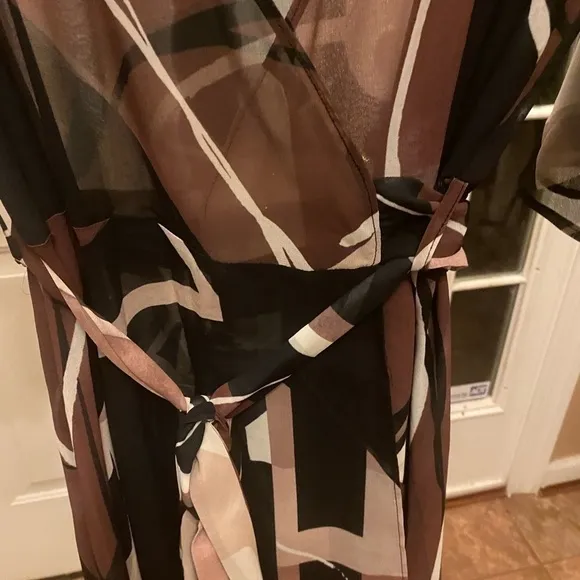 CITY CHIC SHEER HIGH LOW WRAP DRESS SIZE 14