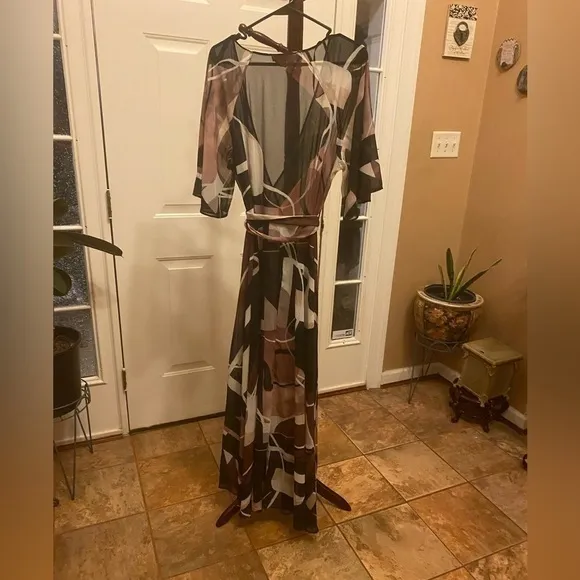 CITY CHIC SHEER HIGH LOW WRAP DRESS SIZE 14
