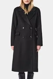 Classic Long Double Breasted Wool Coat