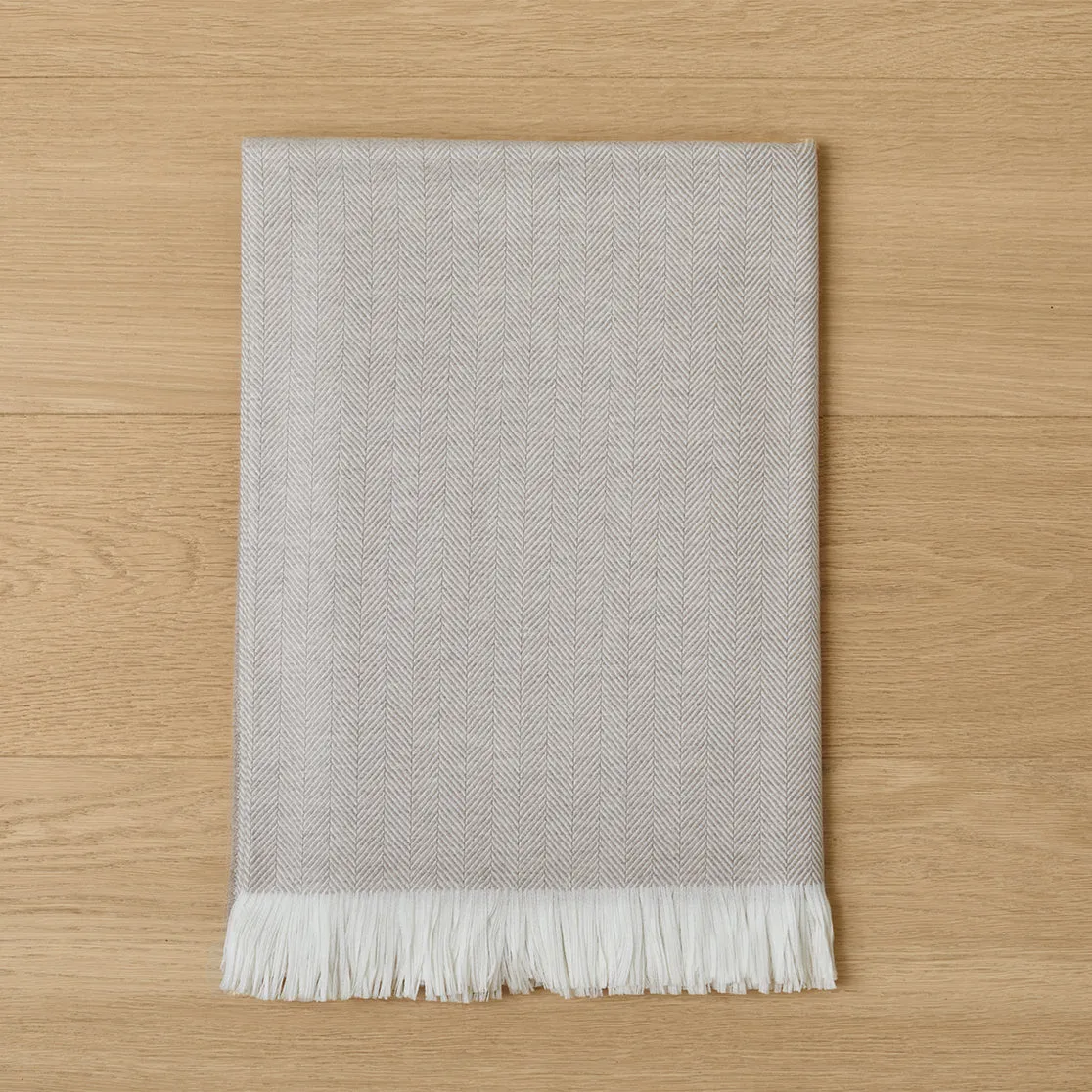 Clove Herringbone Throw Blanket