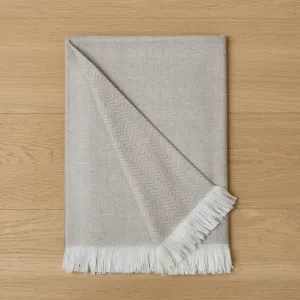 Clove Herringbone Throw Blanket