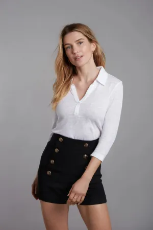 Collared Linen T-shirt