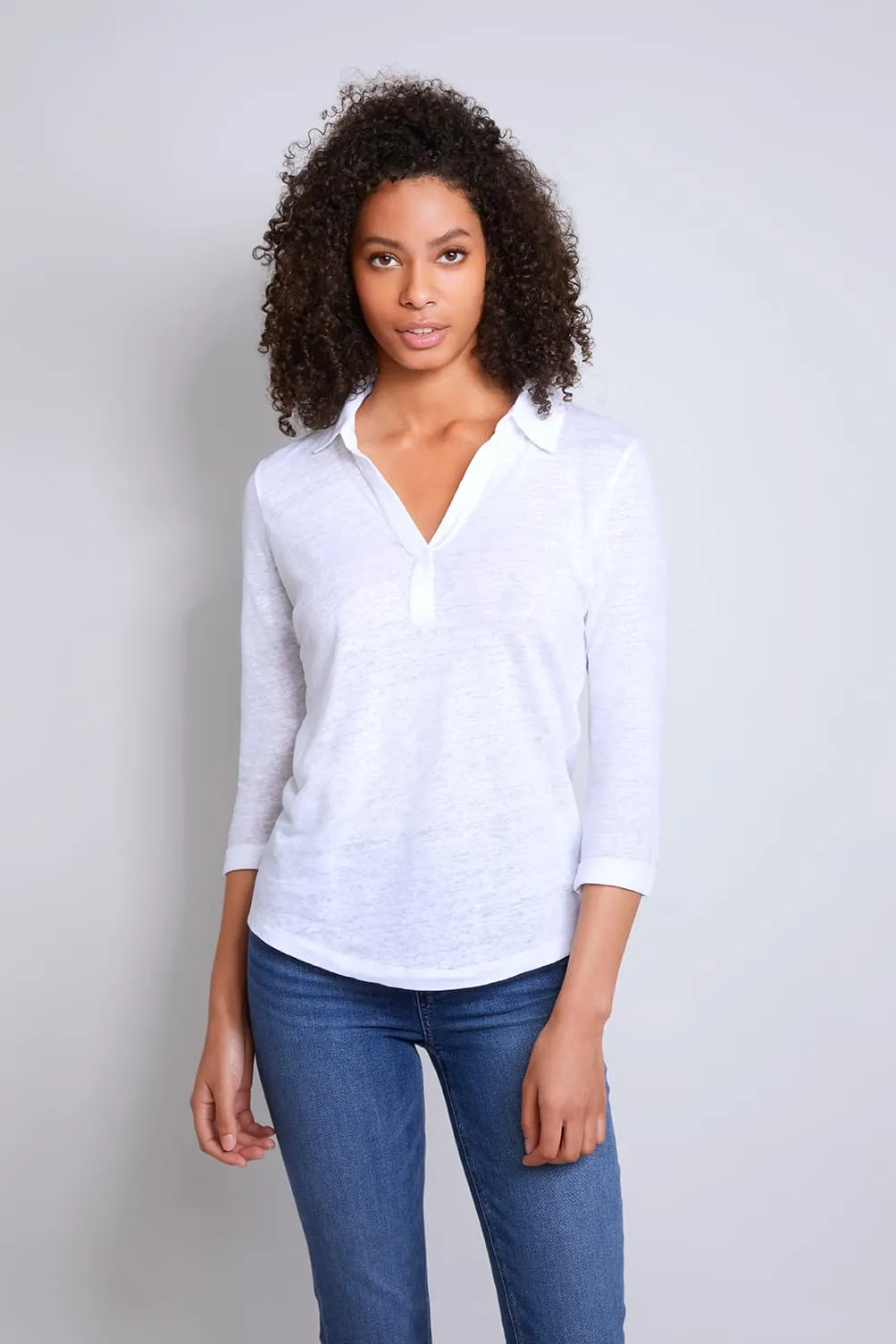 Collared Linen T-shirt