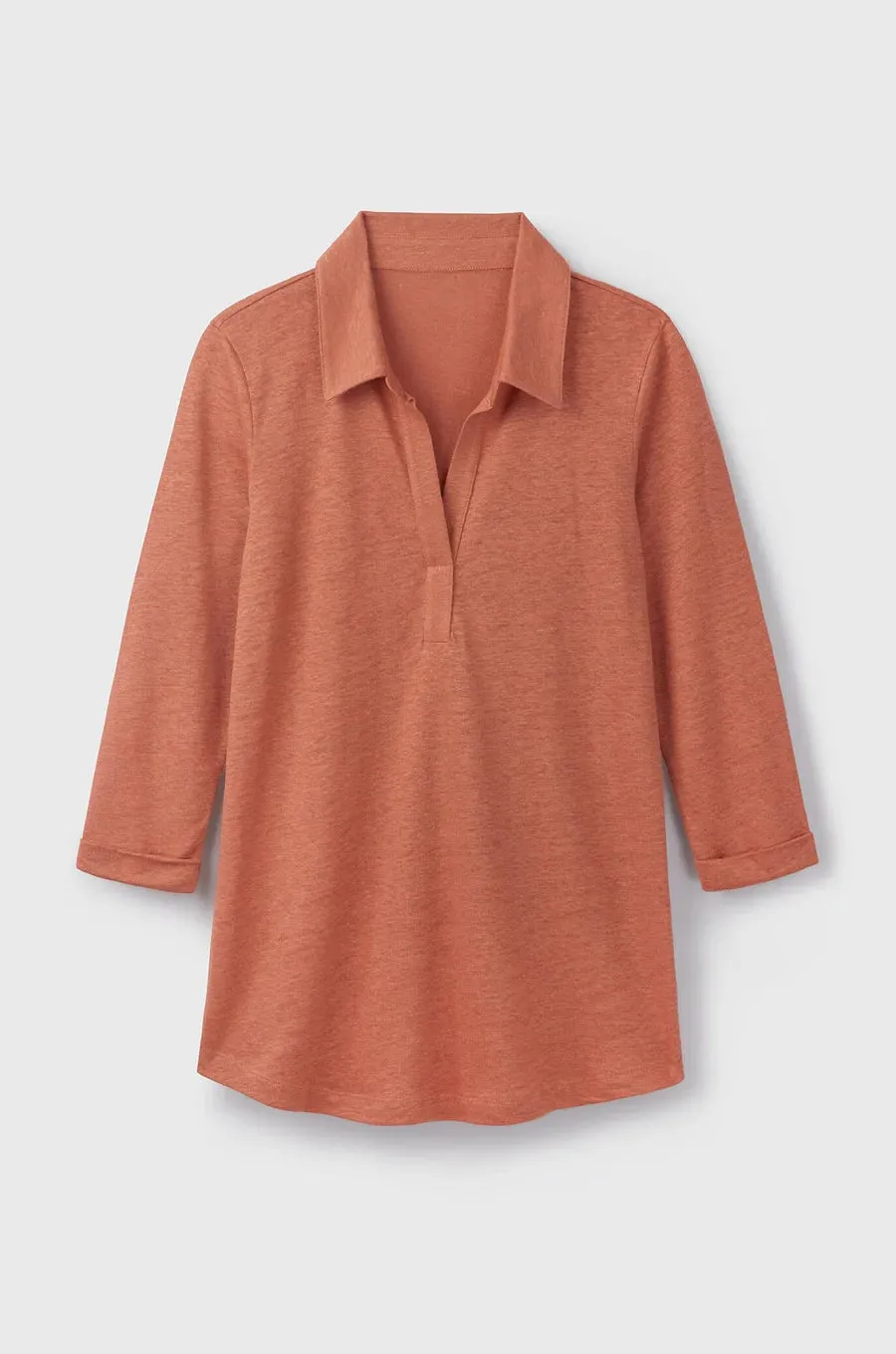 Collared Linen T-shirt