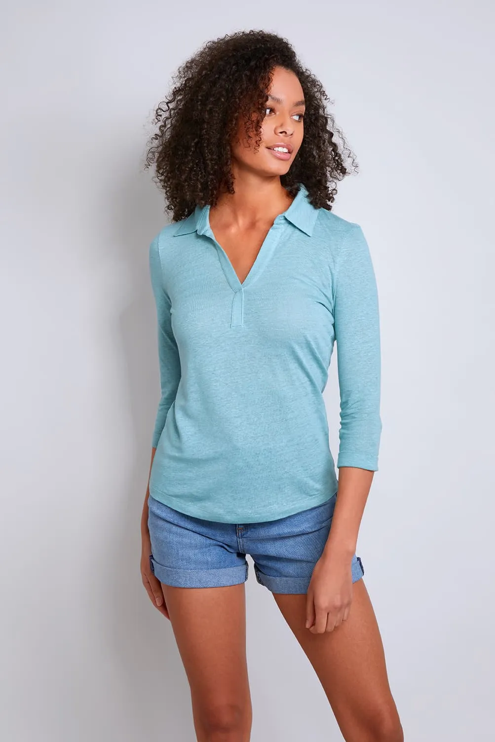 Collared Linen T-shirt