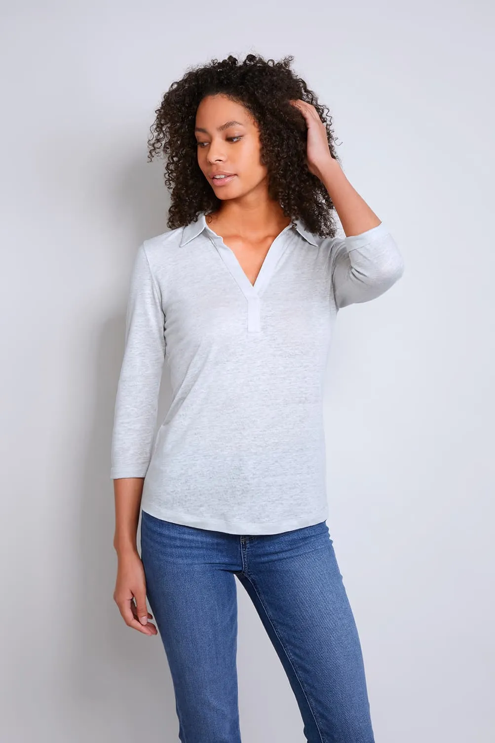 Collared Linen T-shirt