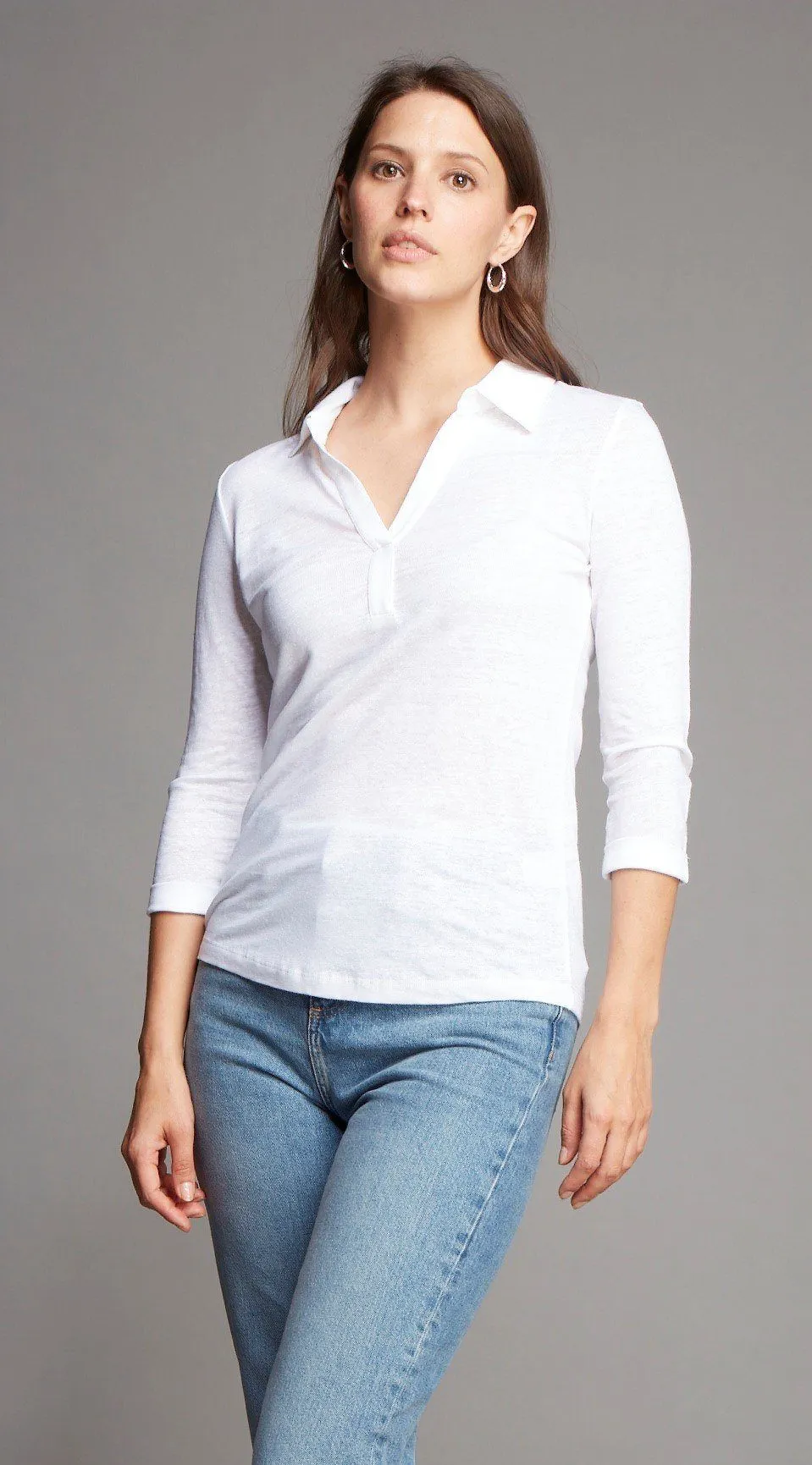 Collared Linen T-shirt