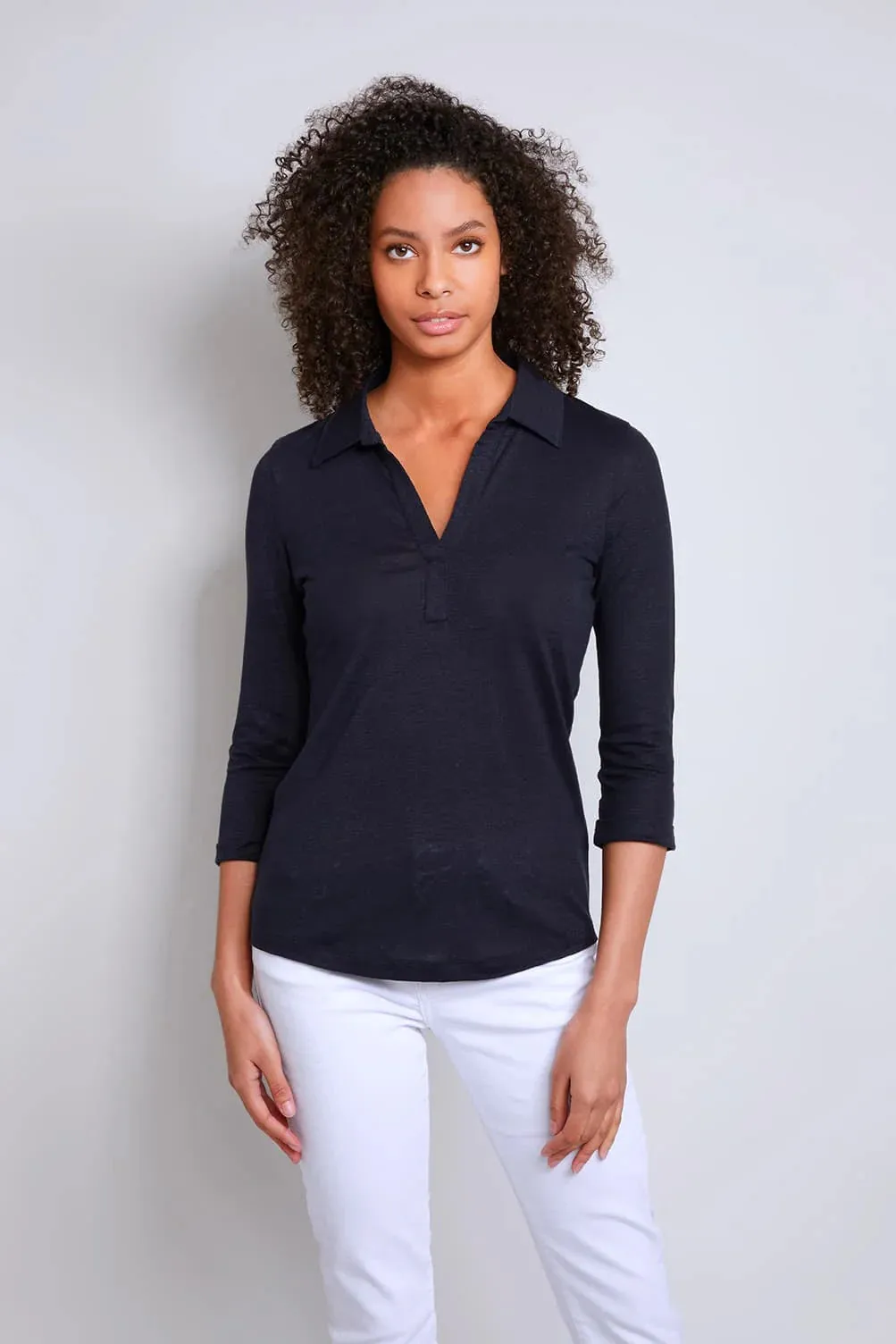 Collared Linen T-shirt