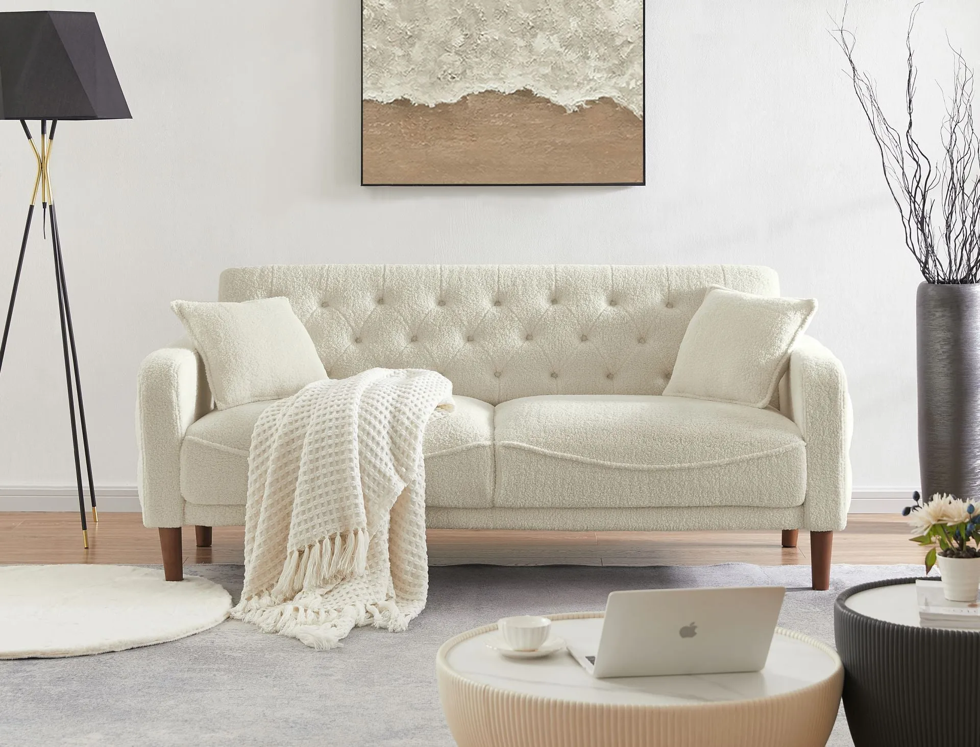 Convertible Velvet Sponge Sofa