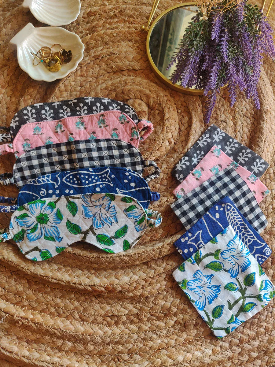 Coral Blue Eye Mask