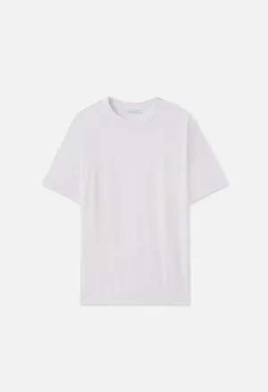 Cotton Cashmere Crew / White