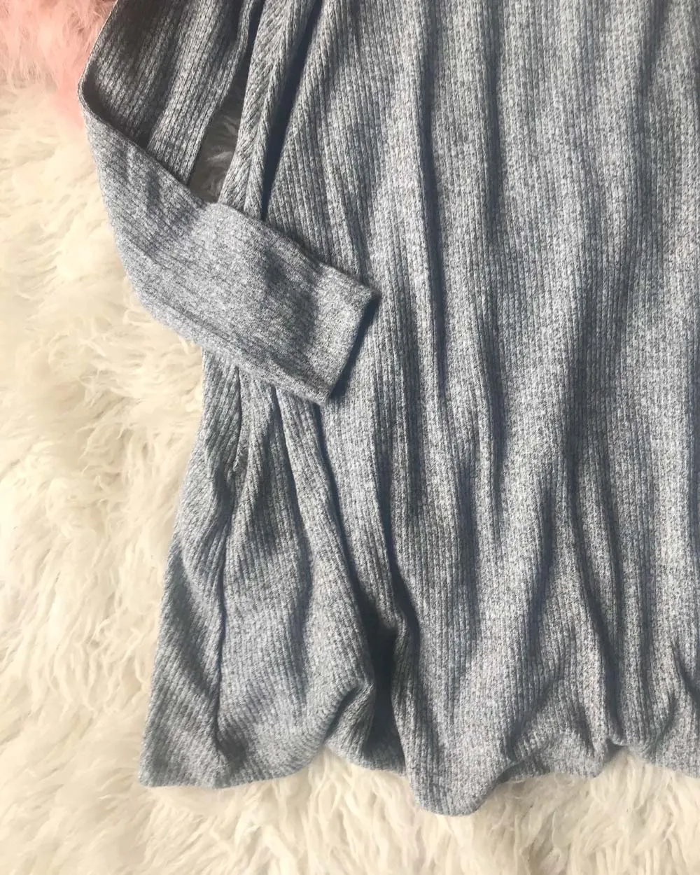 Cozy Thermal Dress in Gray