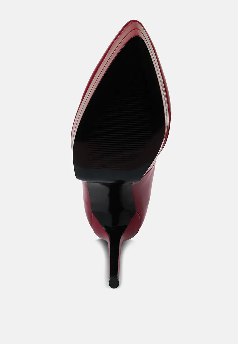 Cuddles Patent Faux Leather Platform Stiletto Pumps By Ruw