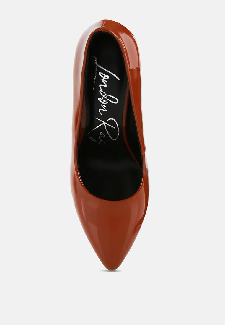 Cuddles Patent Faux Leather Platform Stiletto Pumps By Ruw