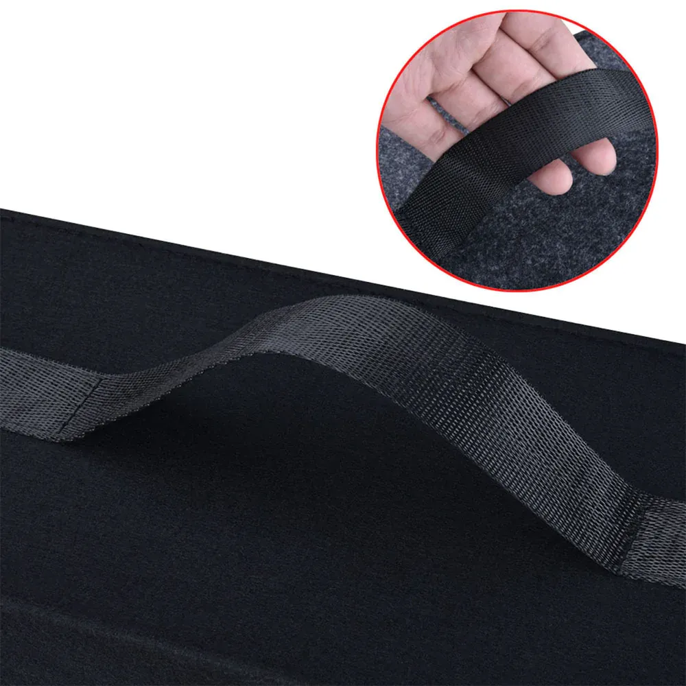 Custom Text For Soft Felt Car Bag Organizer, Compatible with All Cars, Folding Car Storage Box Non Slip Fireproof Car Trunk Organizer HA12990