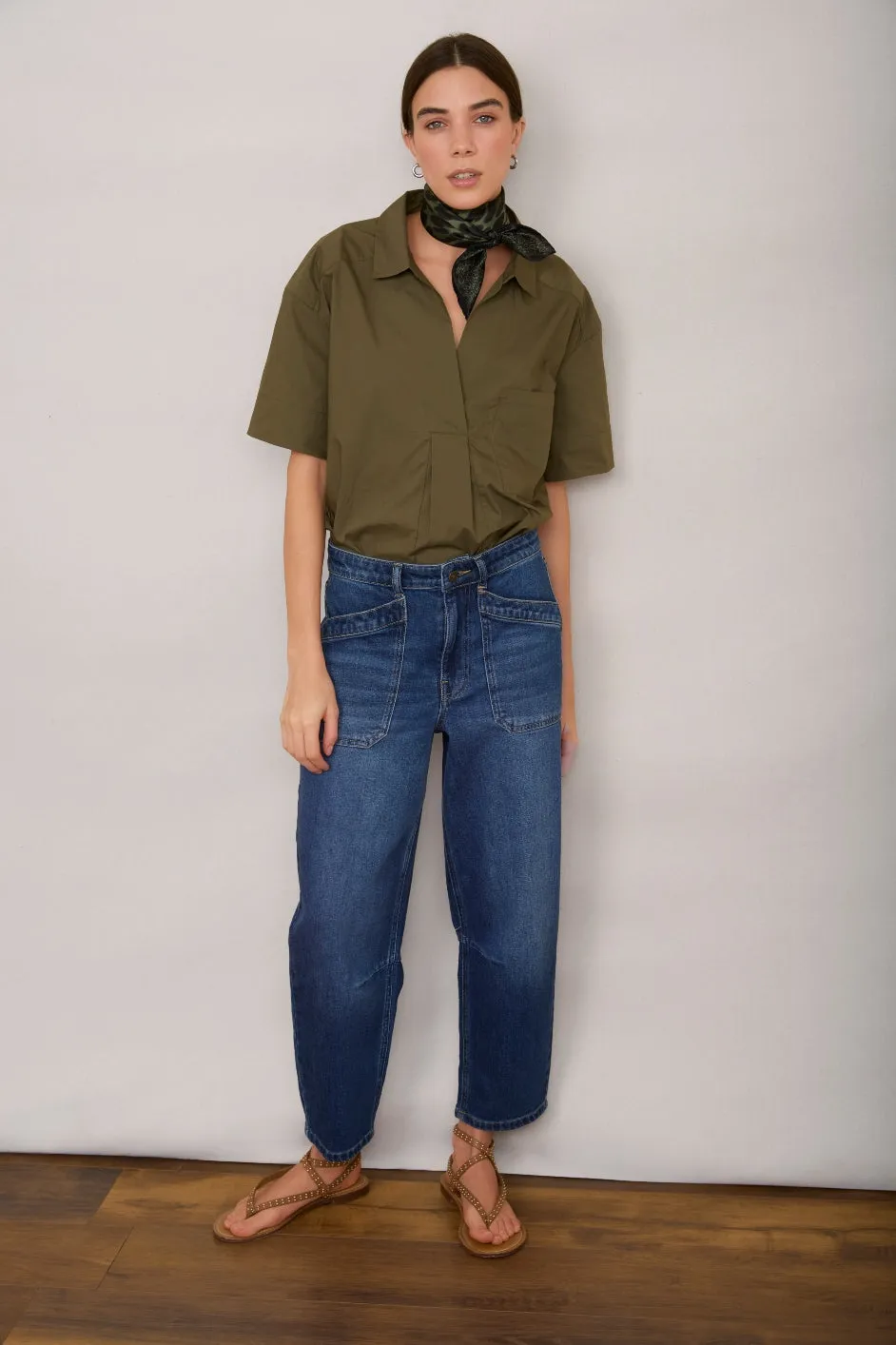 DB X Wyse Short Sleeved Cotton Shirt - Khaki